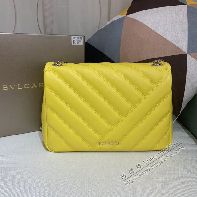 Bvlgari女包 寶格麗2020新款 幾何形狀牛皮鏈條單肩斜挎女包 古力娜紮同款 287983  fyd1565